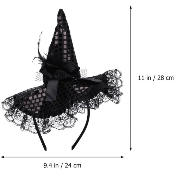 Witch Headband Sequin Lace Veils Costume Accessories Halloween for Women main image 8